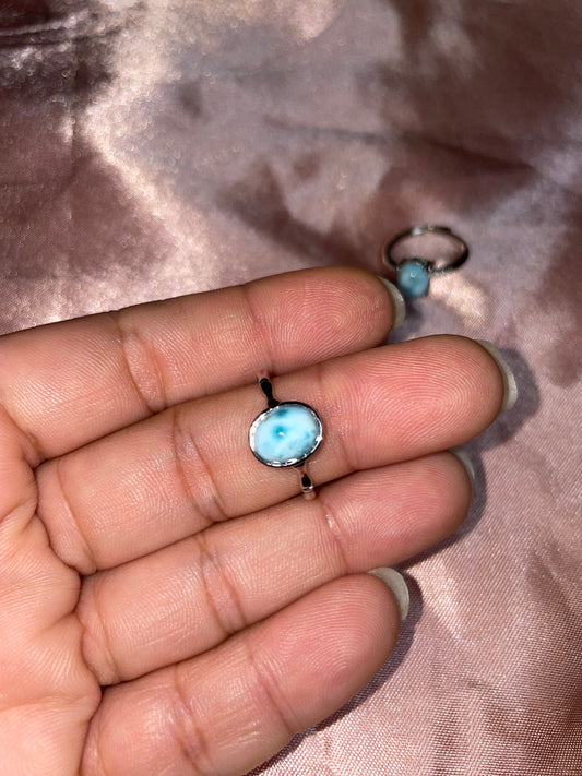 Larimar rings
