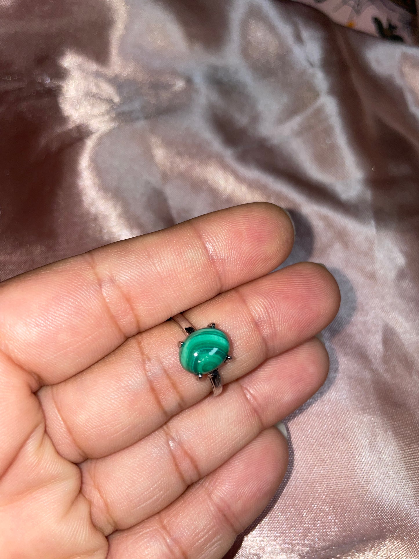 Malachite rings