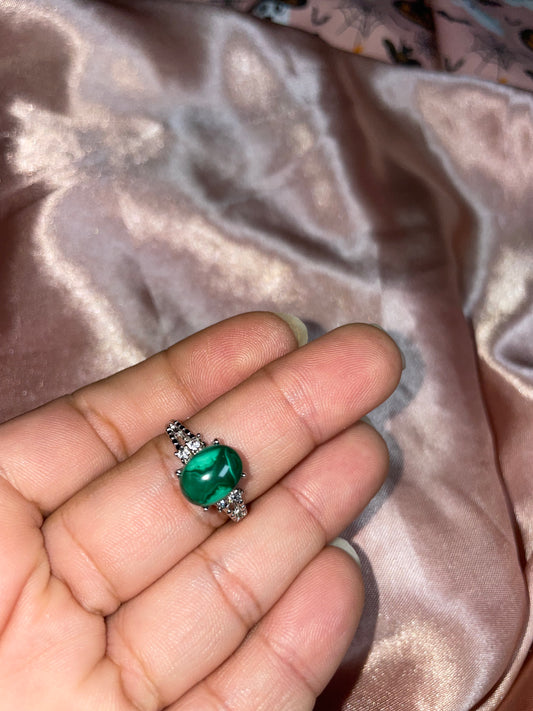 Malachite rings