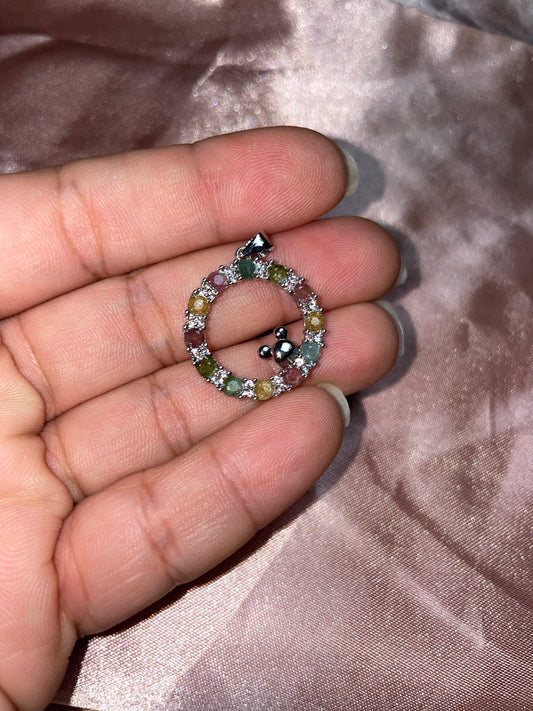 Rainbow tourmaline pendant