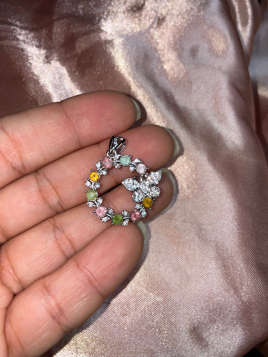 Rainbow tourmaline pendant
