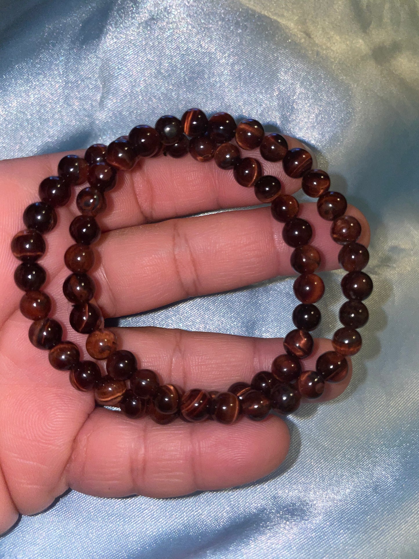 Red tigers eye bracelets