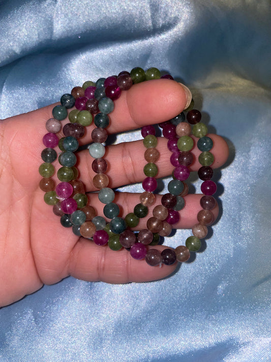 Rainbow tourmaline bracelets