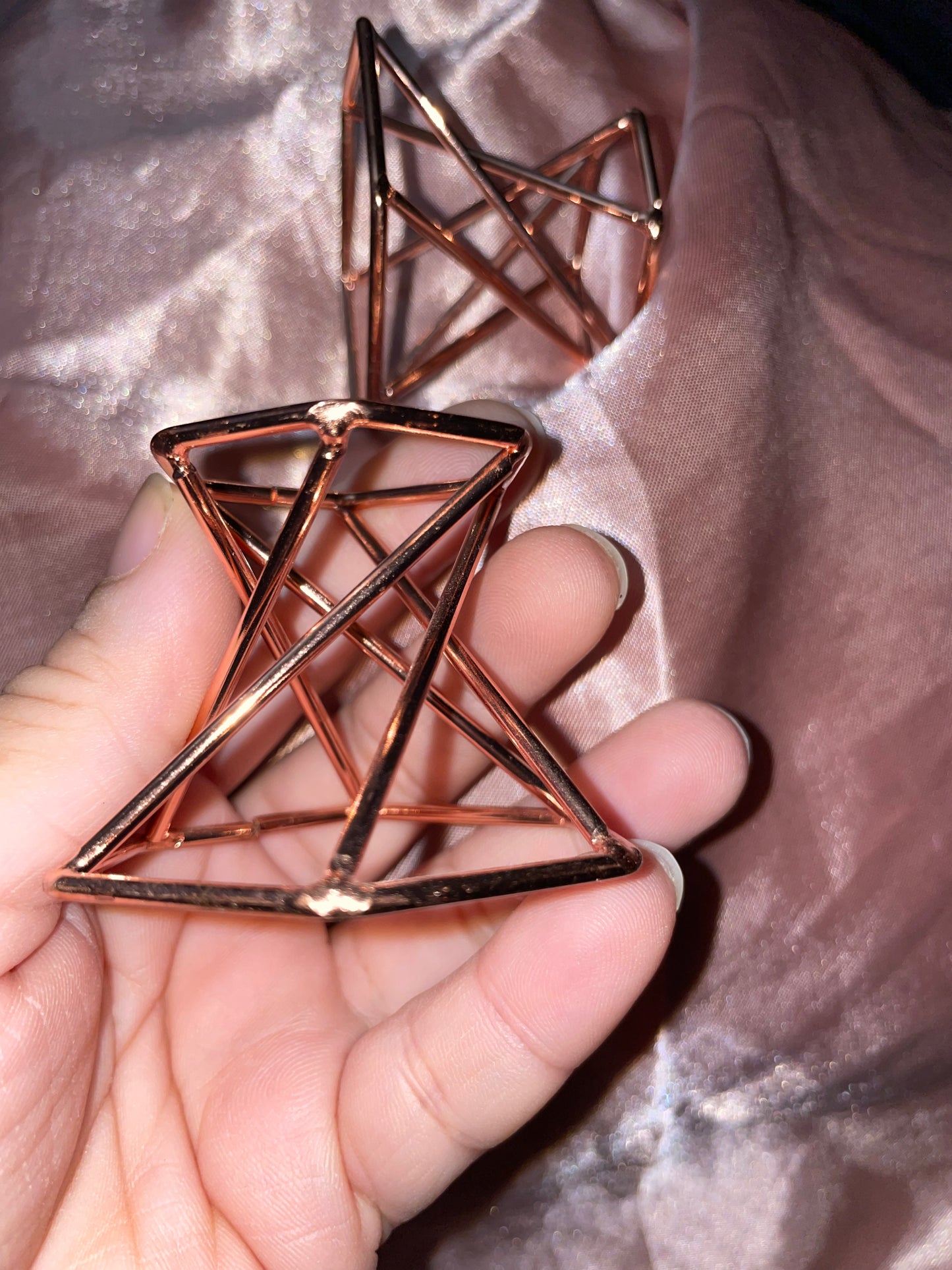 Geometric Rose gold sphere stand