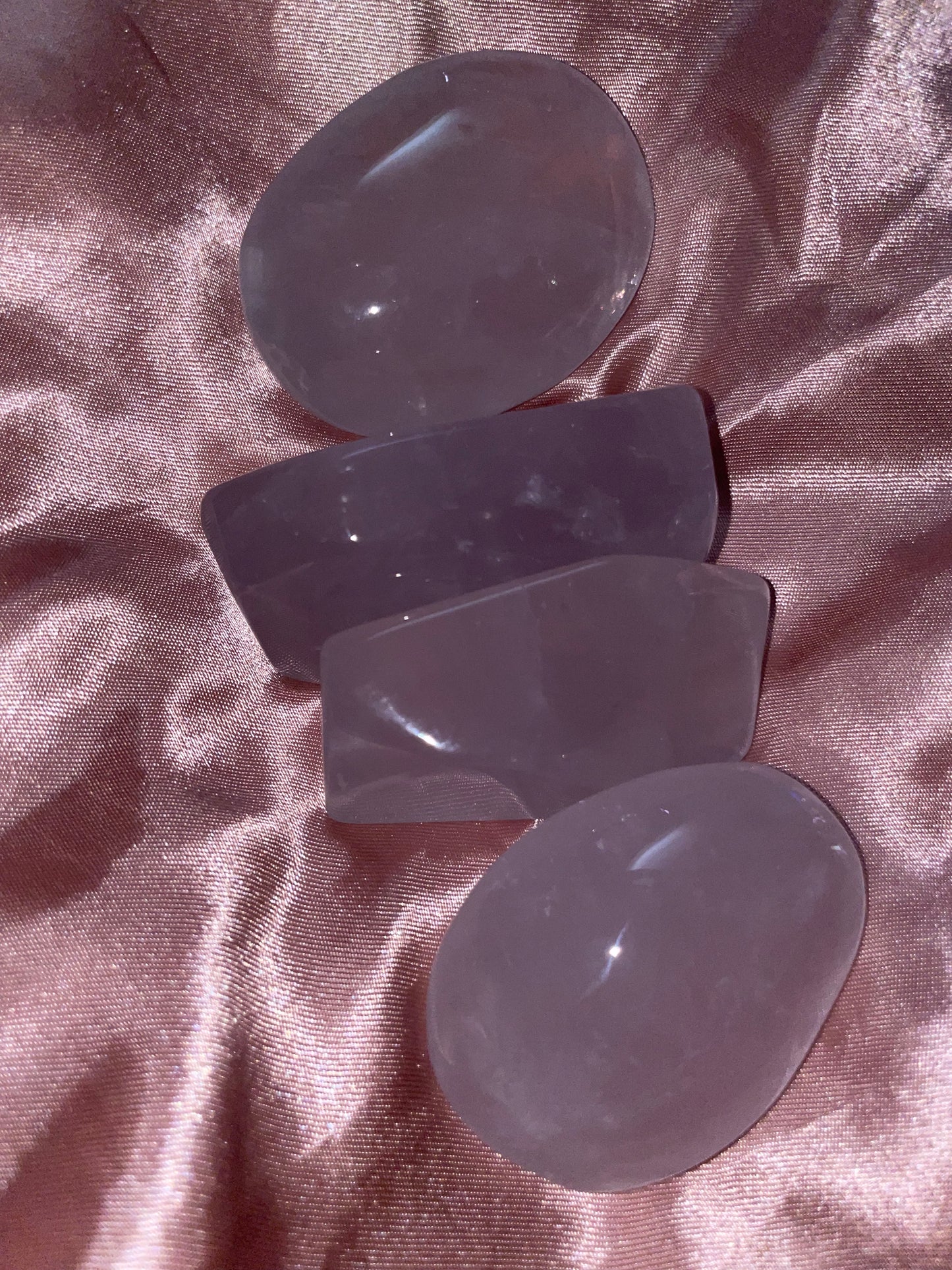 Periwinkle Quartz free forms and palsm