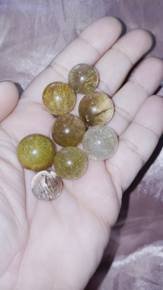 Mini golden rutile spheres