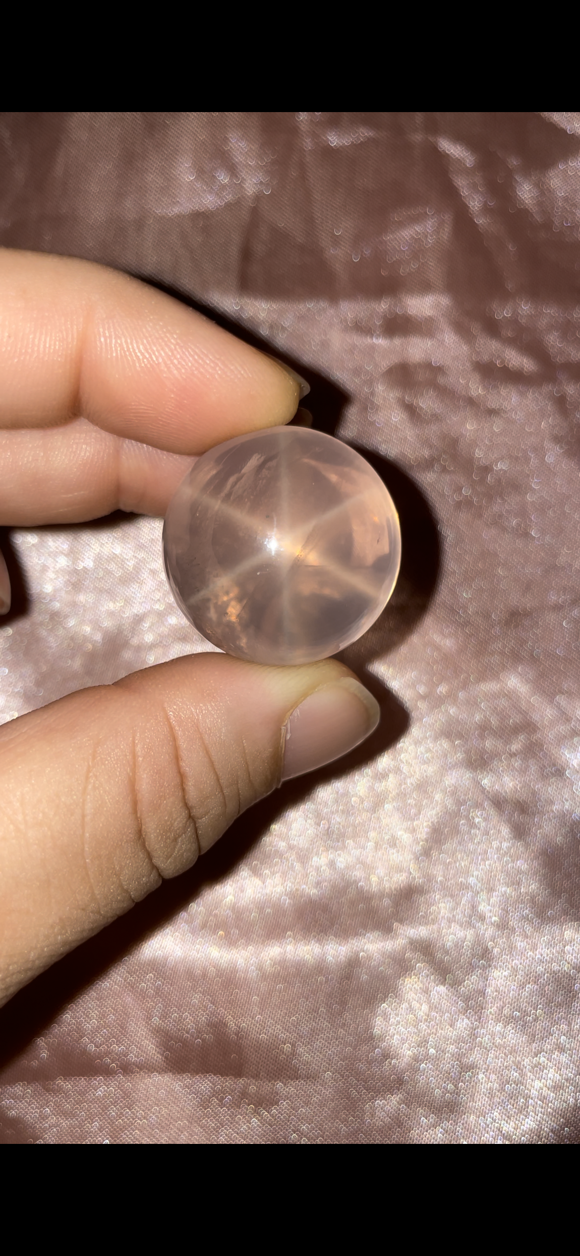 HQ Mozambique Rose Quartz, double stars