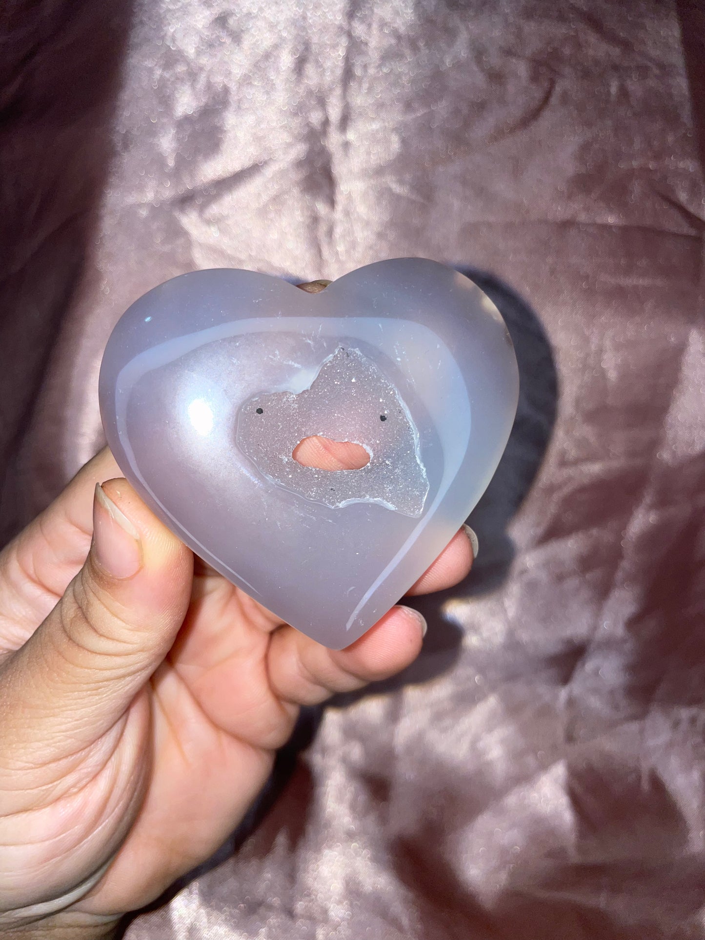 Medium Druzy Agate Hearts