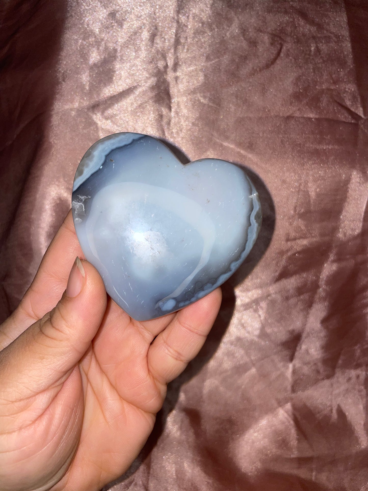 Druzy Blue Agate Heart