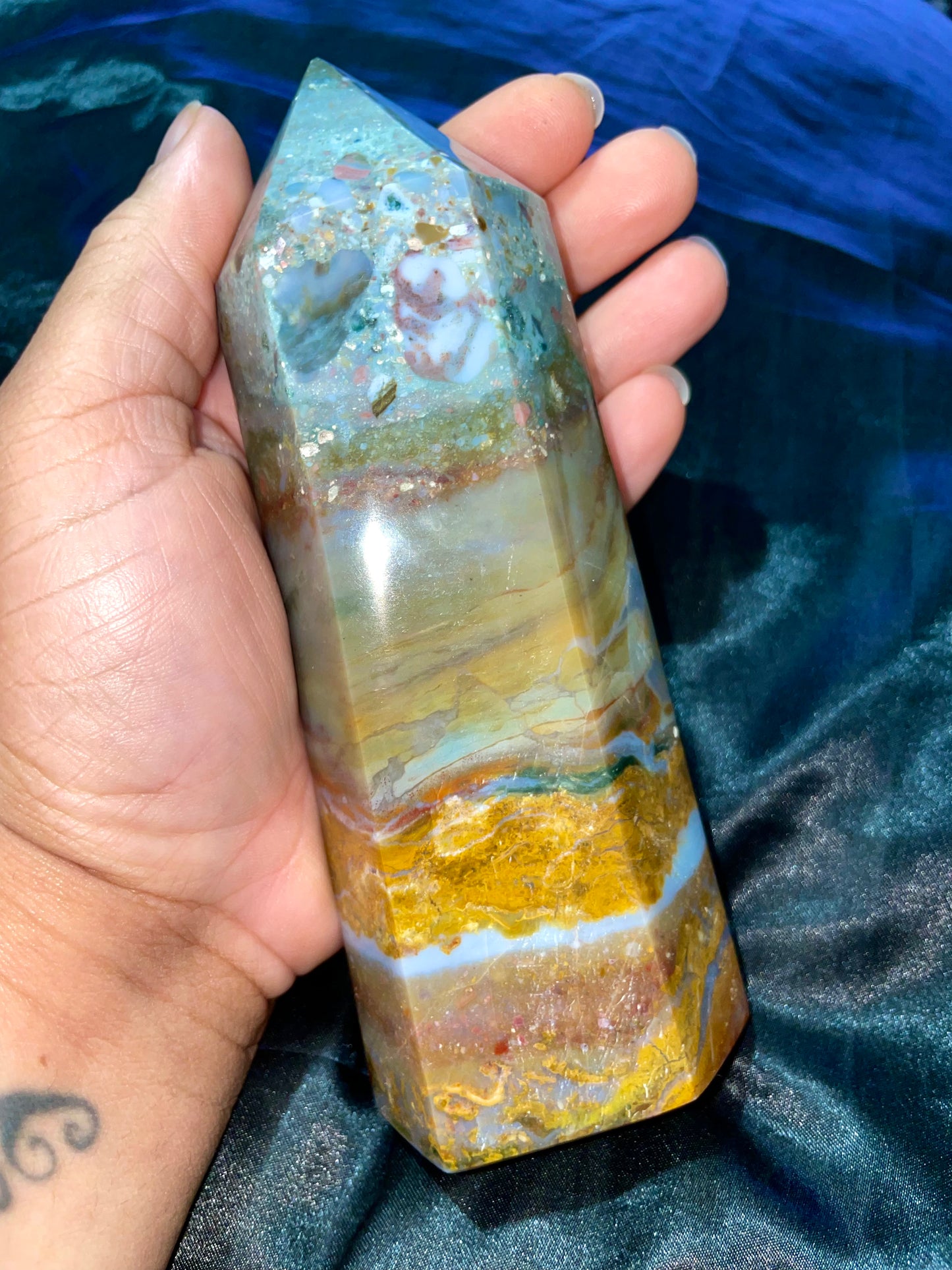 Gorgeous ocean jasper tower