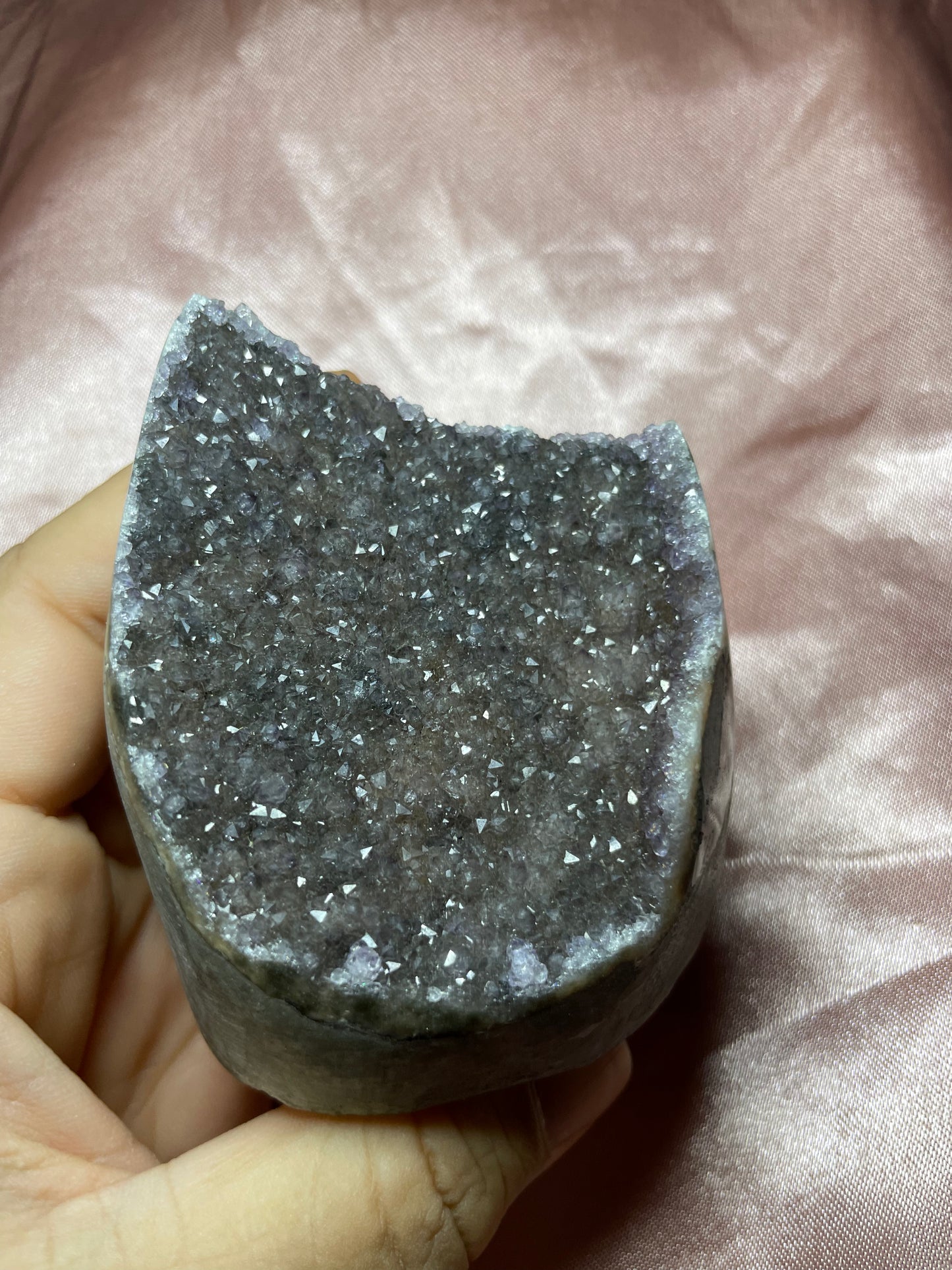 Lavender/gray amethyst cut base