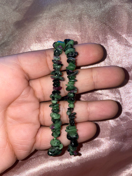 Ruby zoisite bracelets