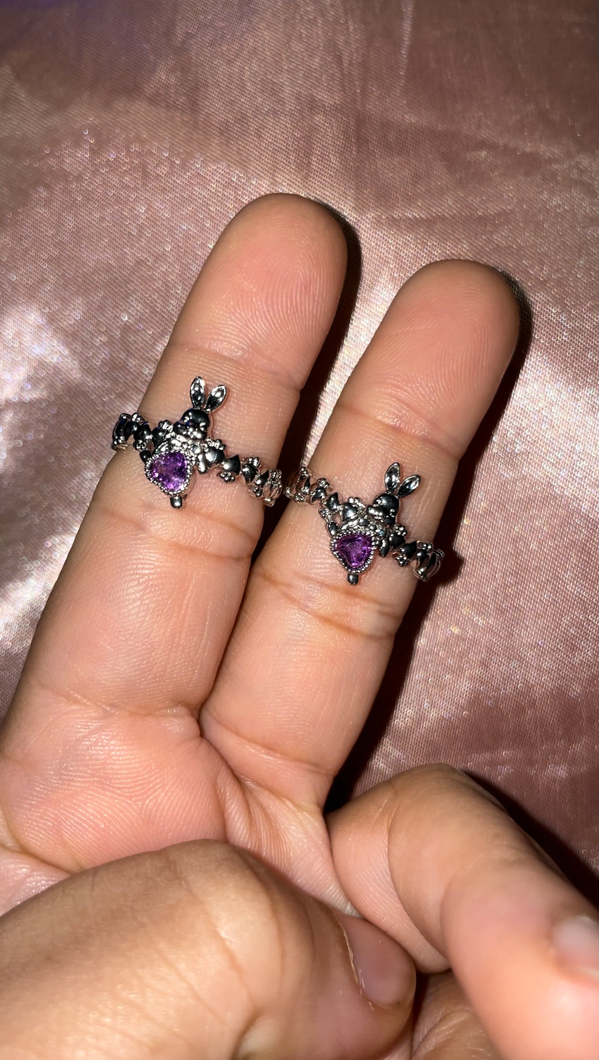 Amethyst rings