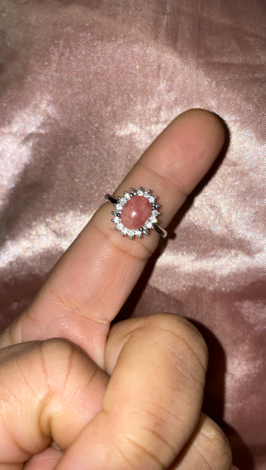 Rhodochrosite ring