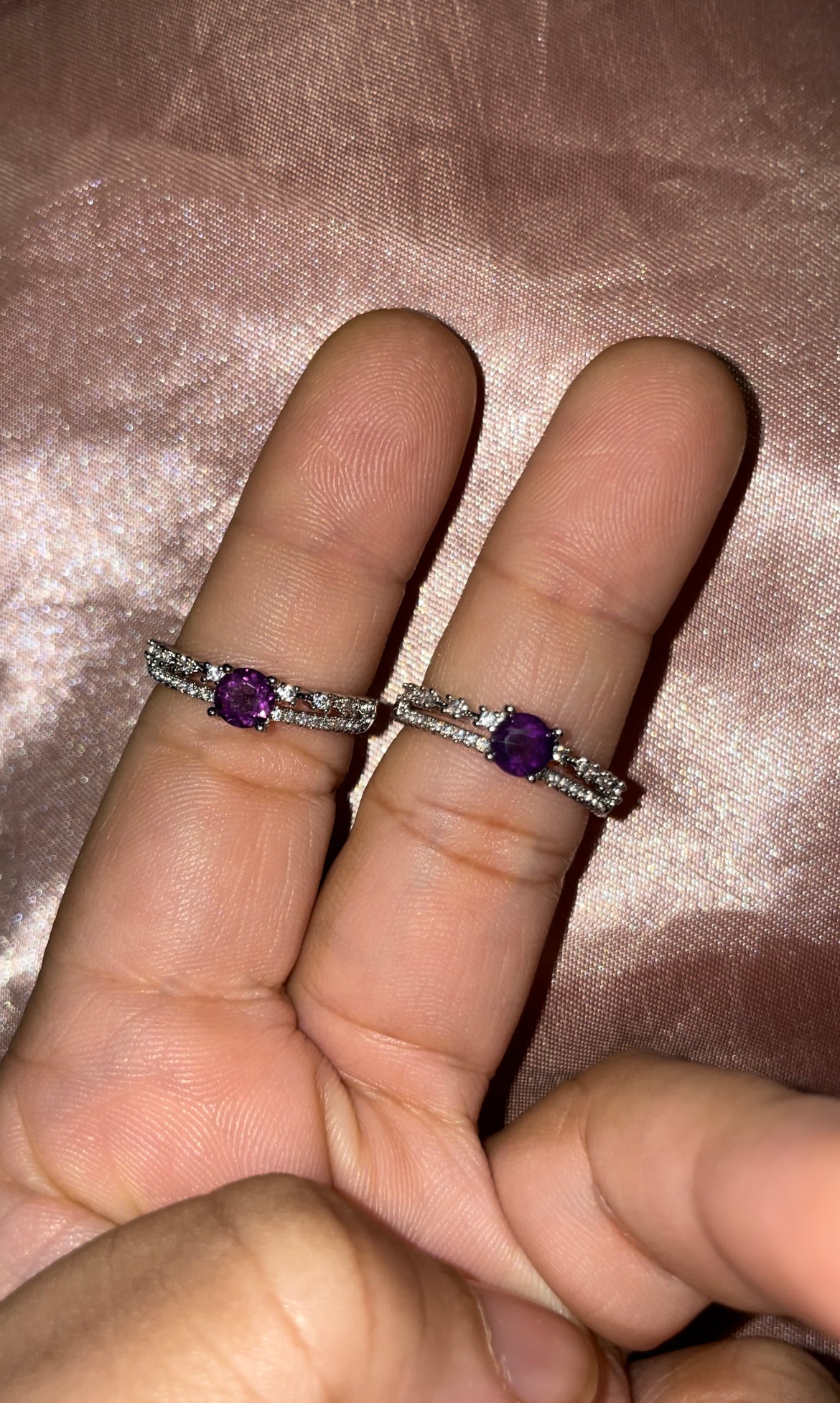 Amethyst rings