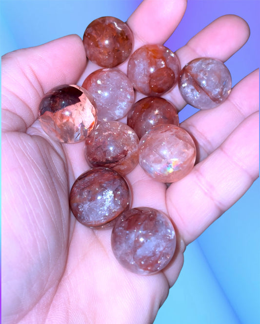 High quality fire Quartz mini spheres “intuitively chosen “