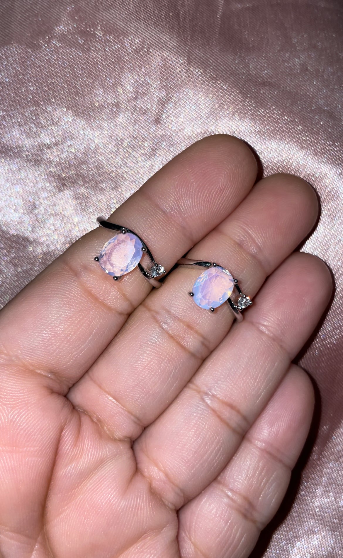 Pink Opalite rings