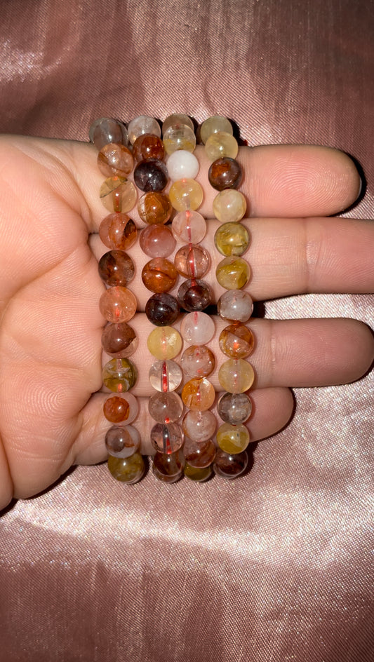 Fire Quartz / Golden healer bracelets