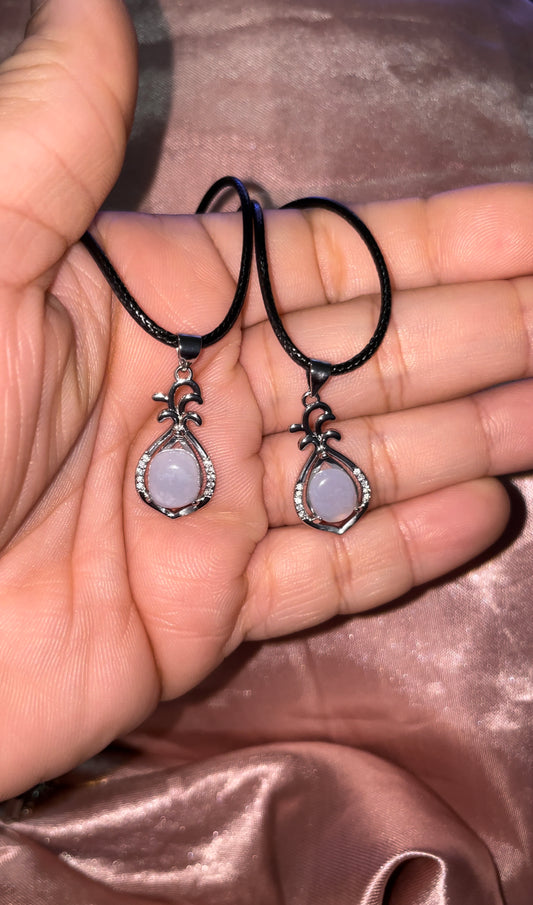 Blue lace agate pendant