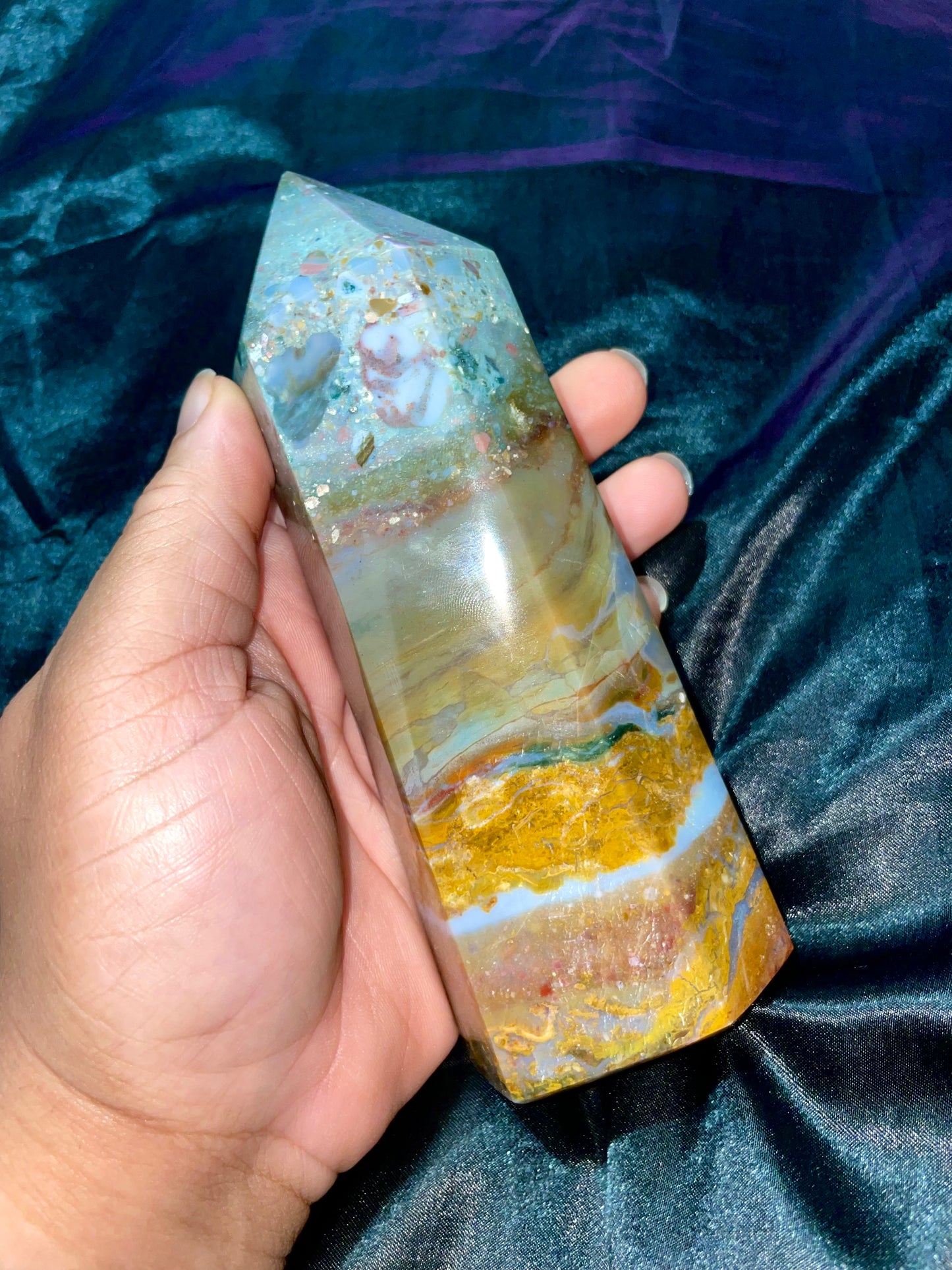 Gorgeous ocean jasper tower