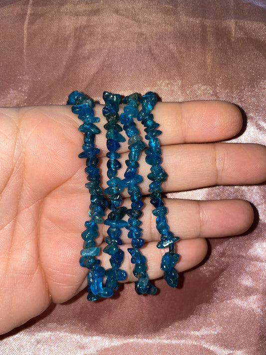 Blue apatite bracelets