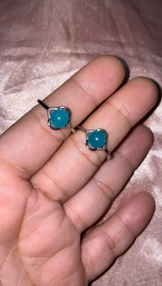 Gel amazonite rings