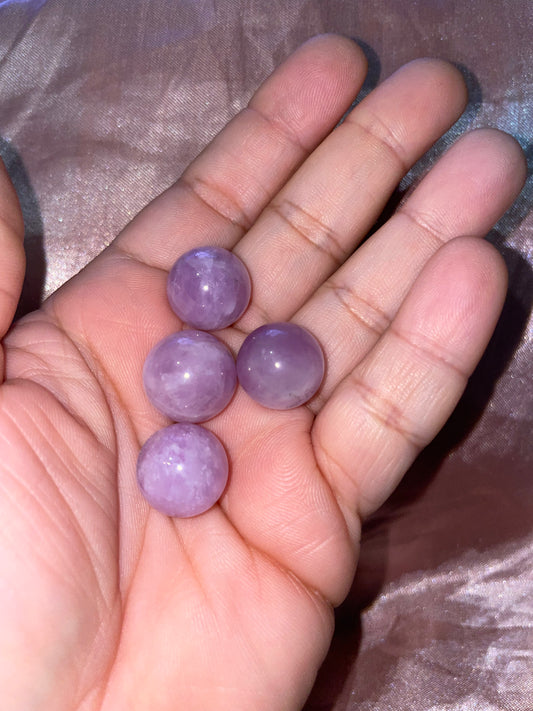 Mini kunzite spheres