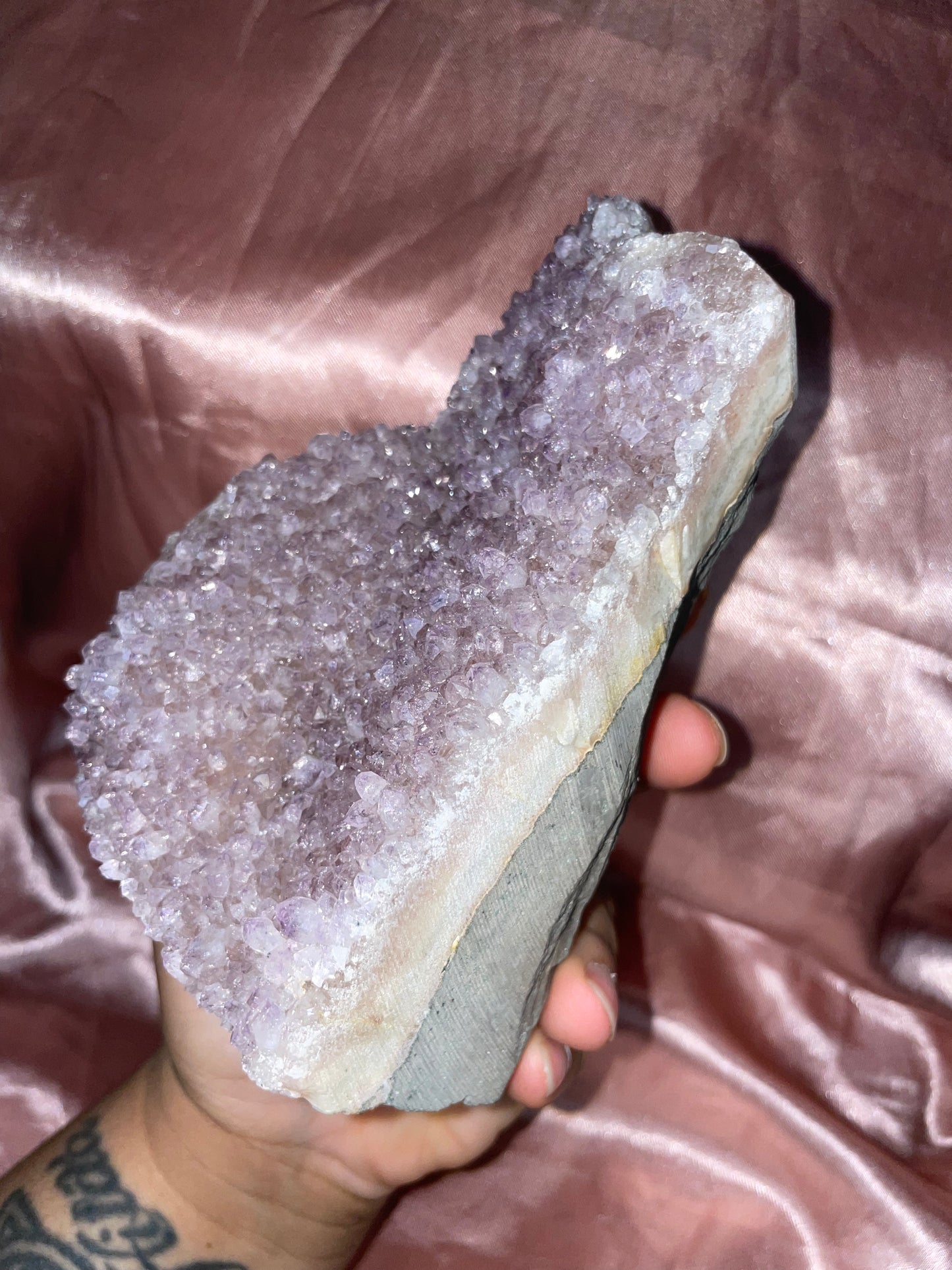 Lavender/Pink Amethyst cut base