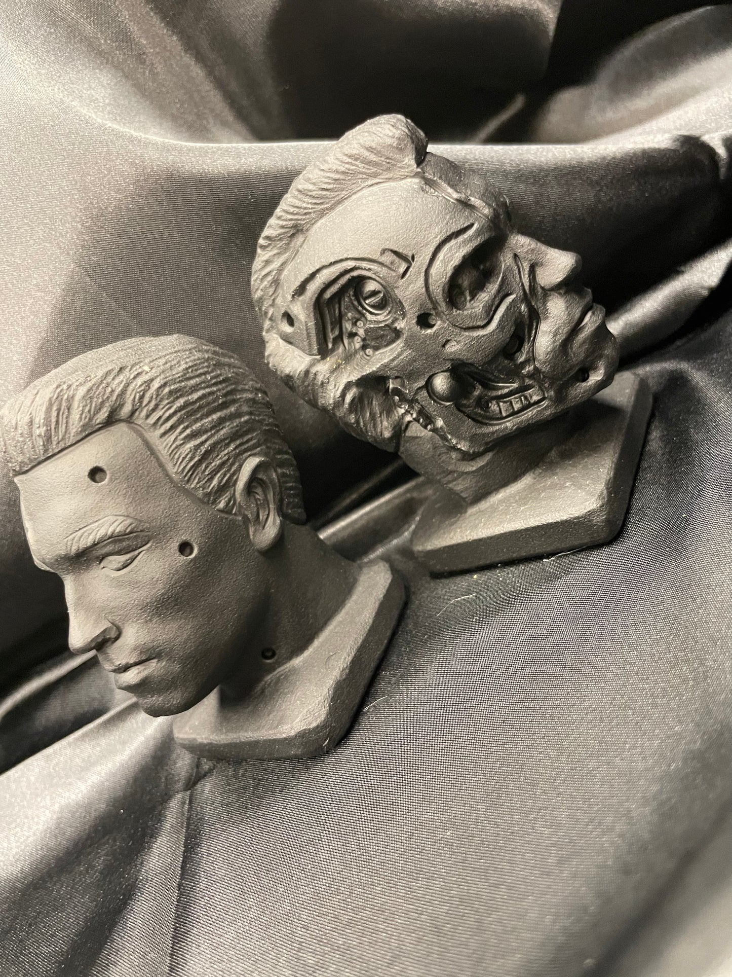 Black obsidian Terminator head