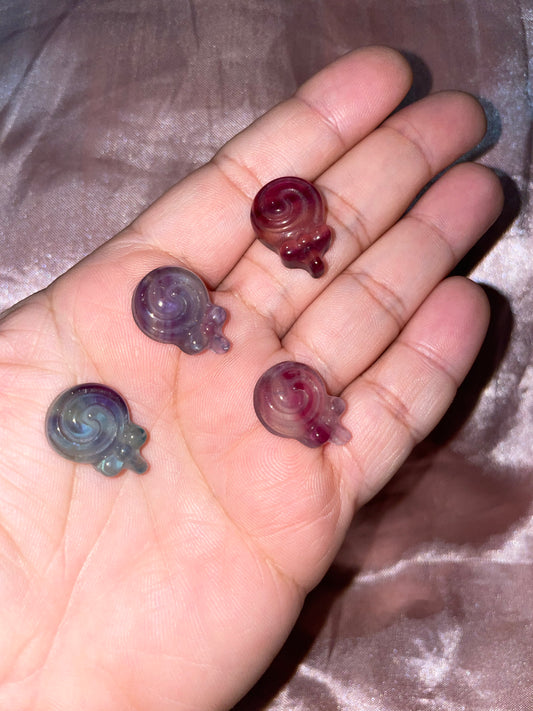 Mini fluorite lollipop 🍭 carvings