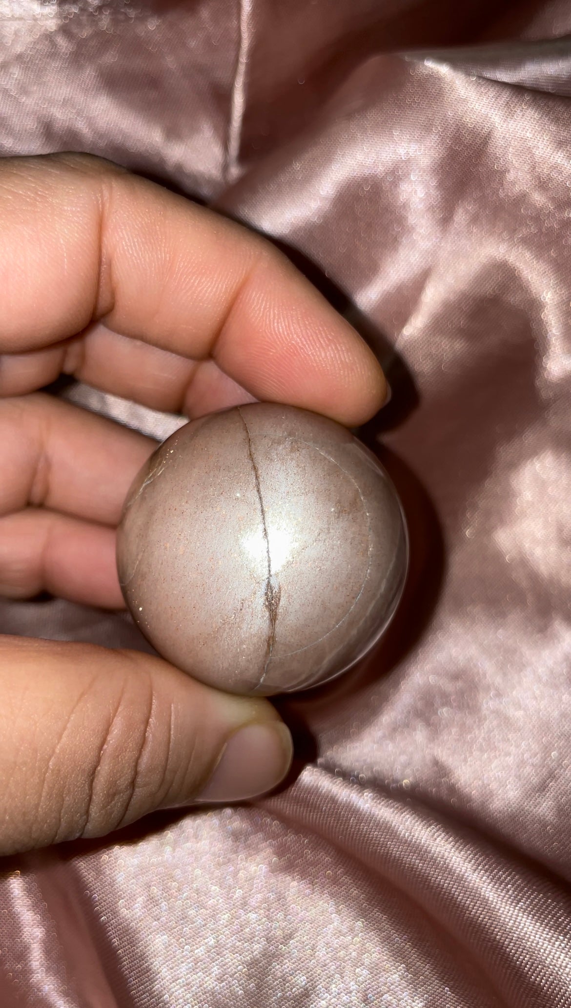 HQ peach moonstone & sunstone spheres