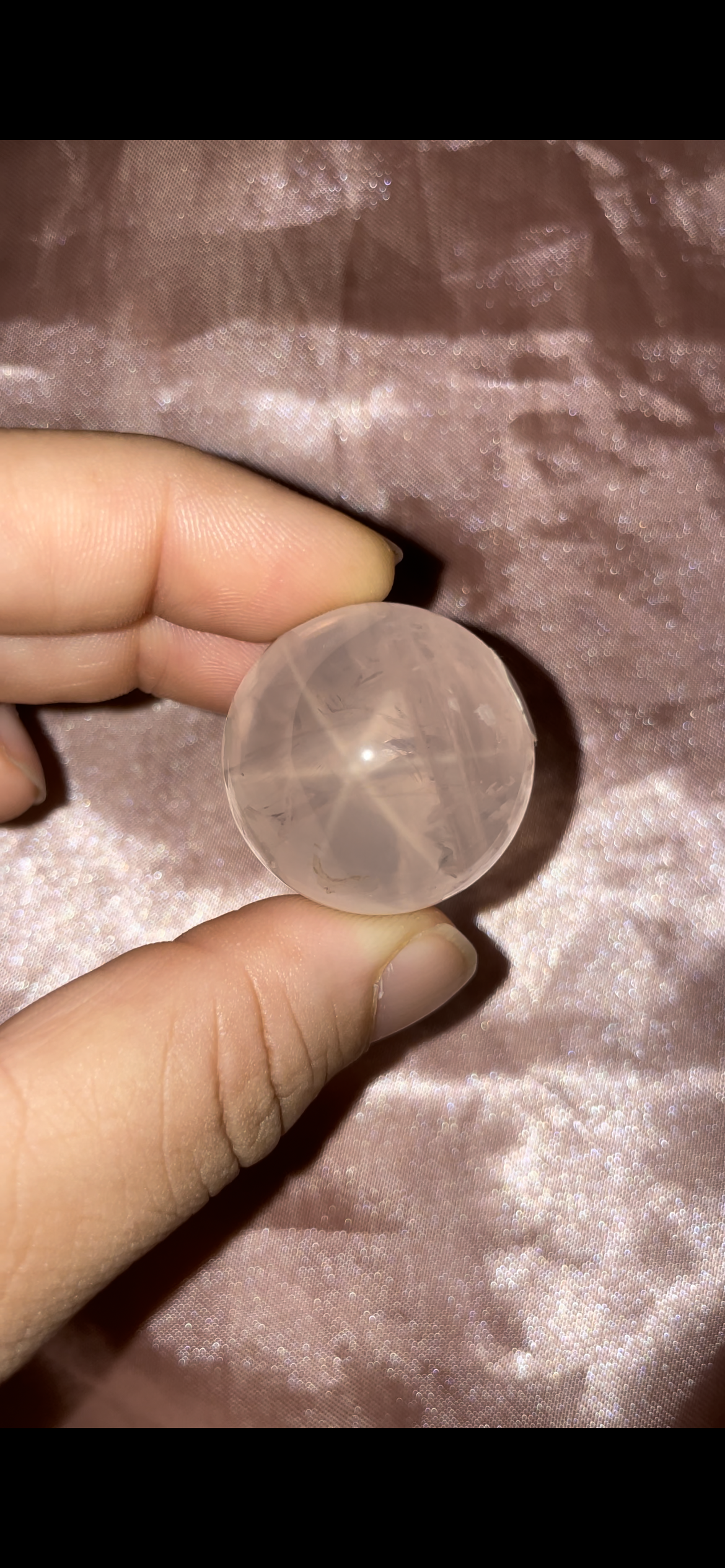 HQ Mozambique Rose Quartz, double stars