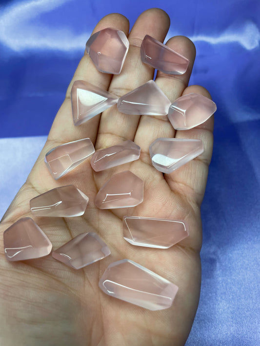 Mozambique Rose Quartz mini free forms