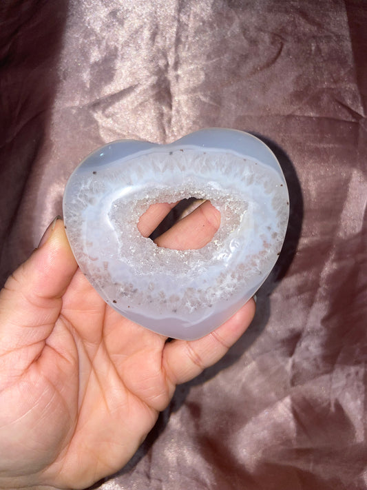 Druzy Agate Heart