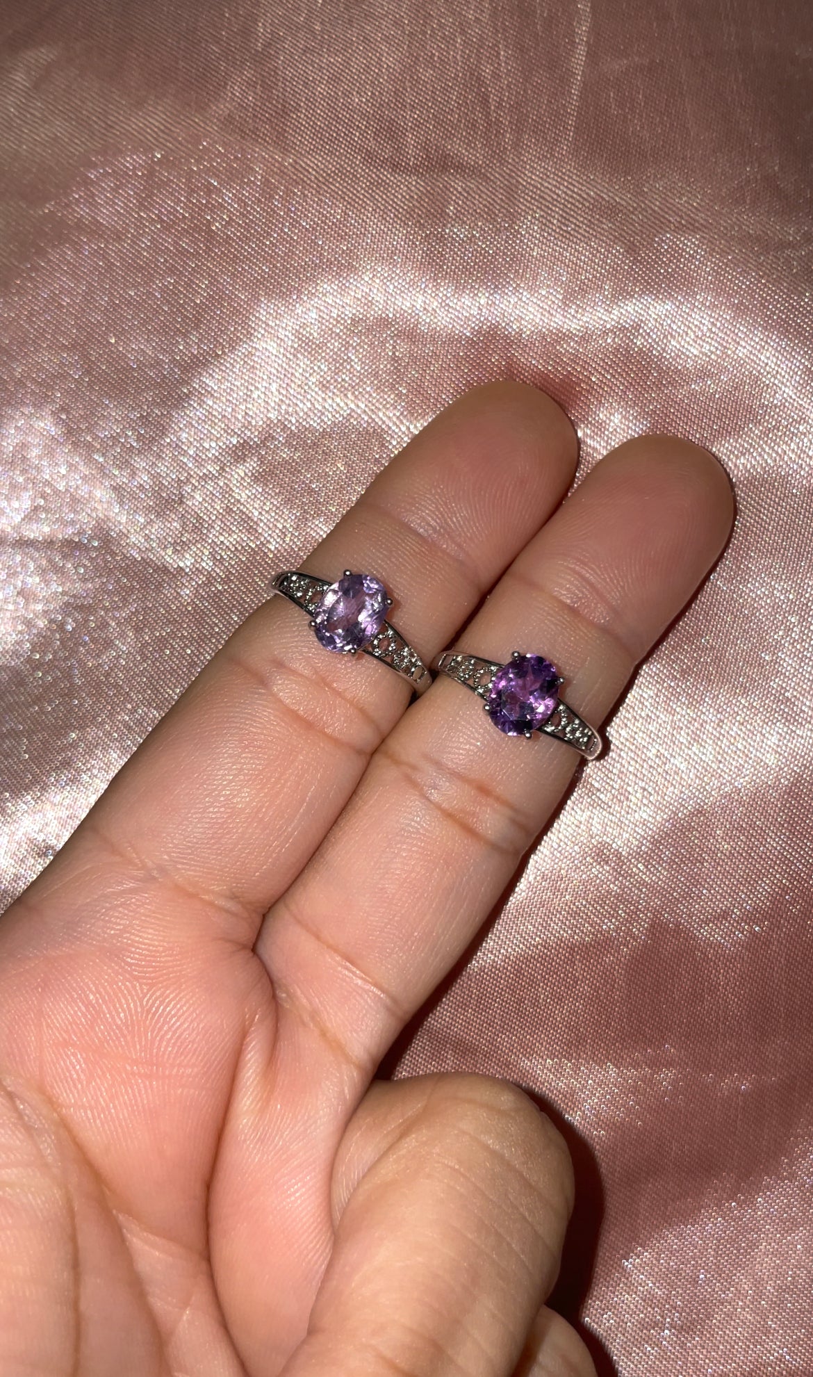 Amethyst rings