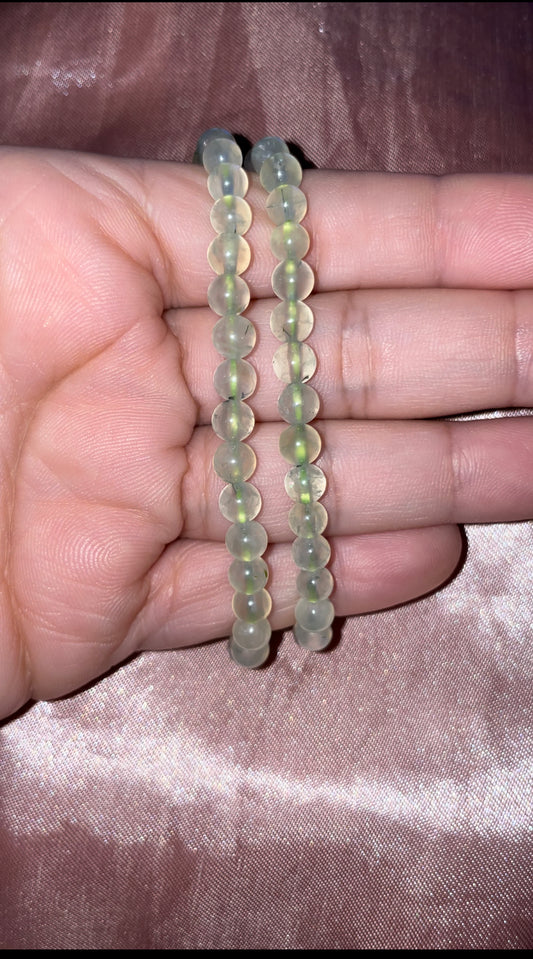 Prehenite bracelets