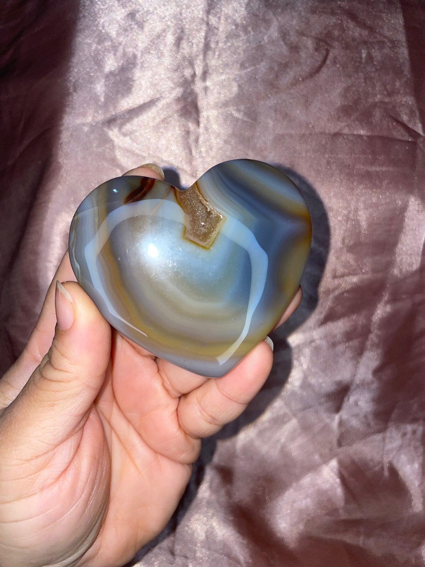 Medium Druzy Agate Hearts