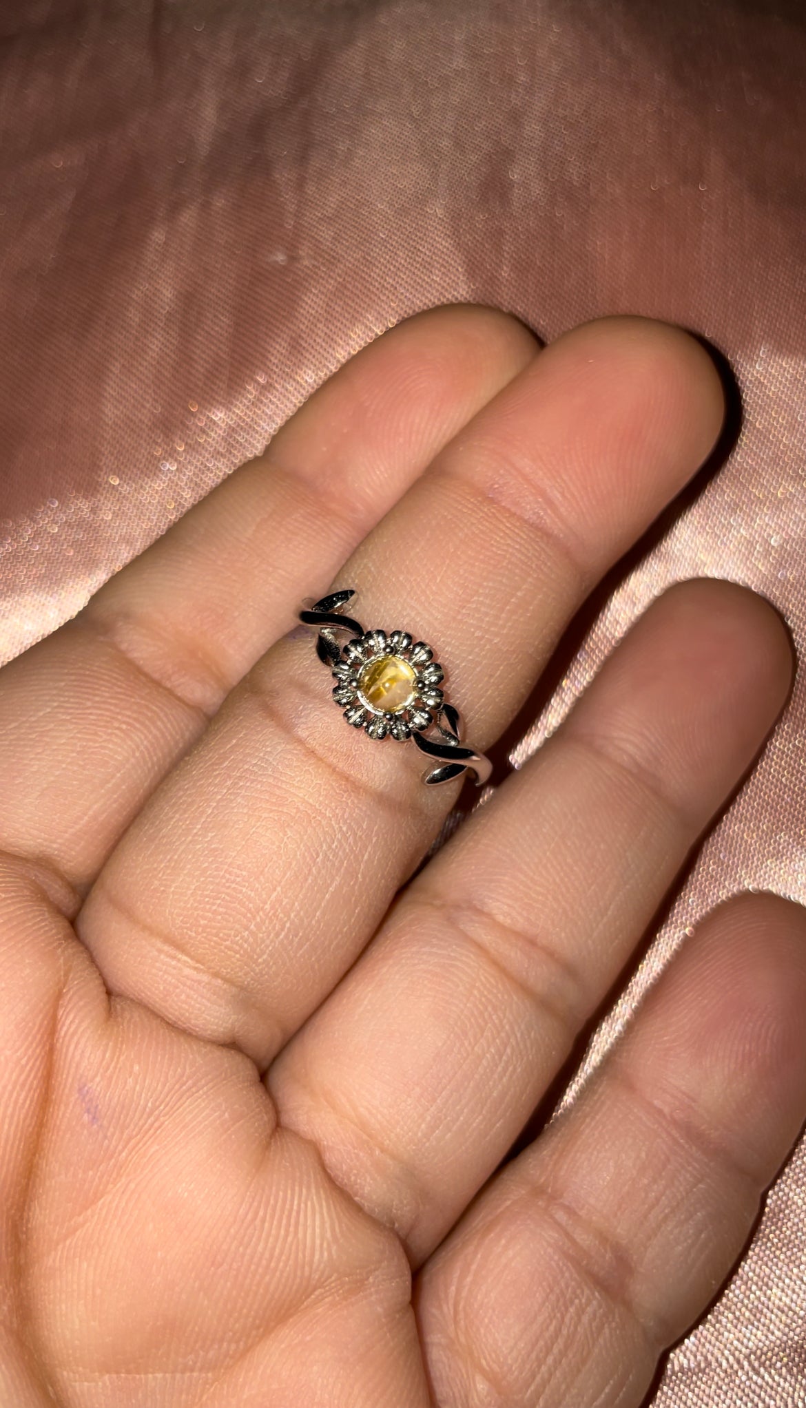 Gold rutile 925s silver rings