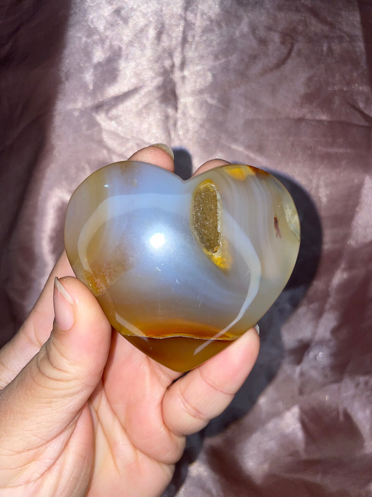 Medium Druzy Agate Hearts
