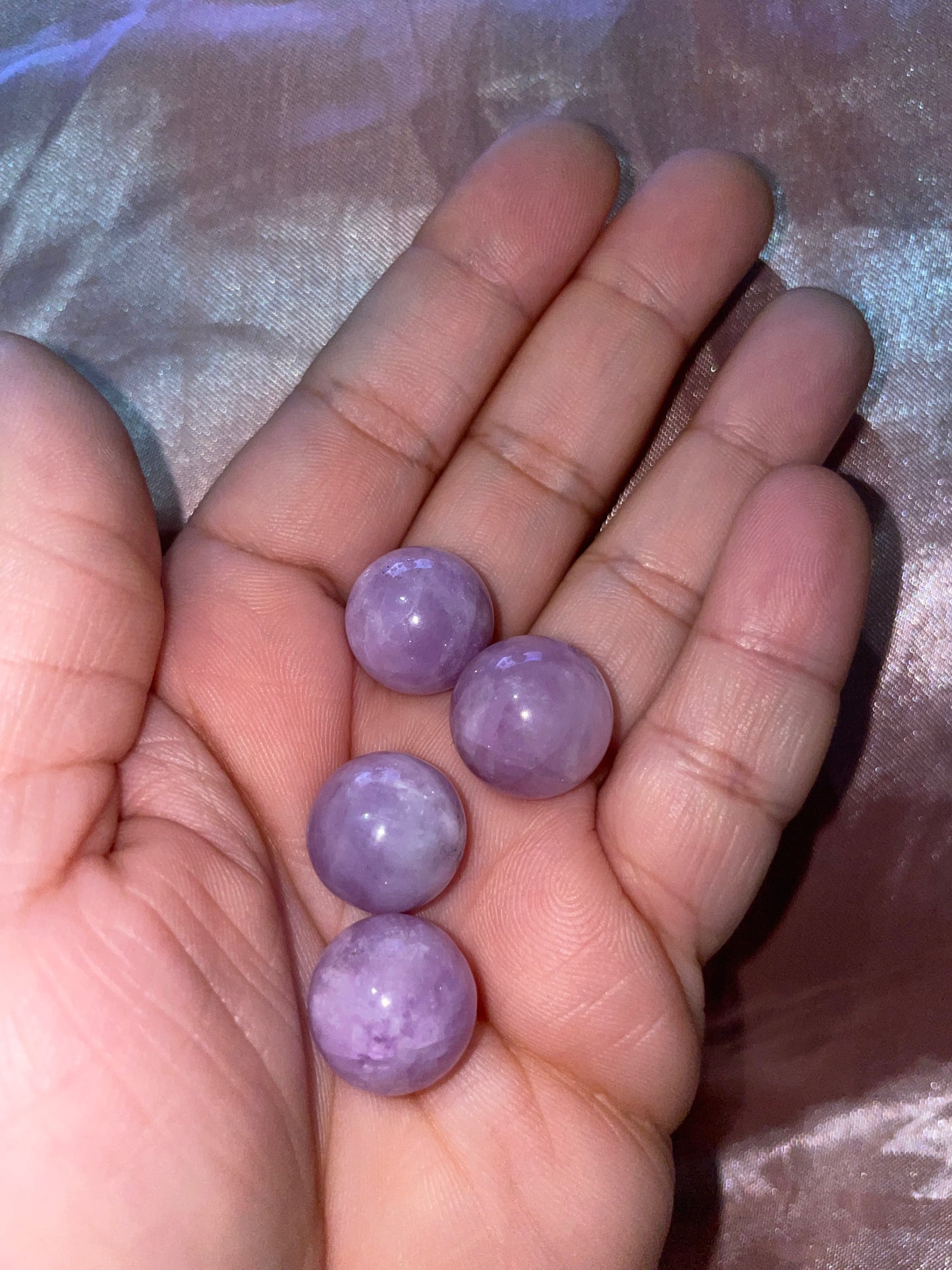 Mini kunzite spheres