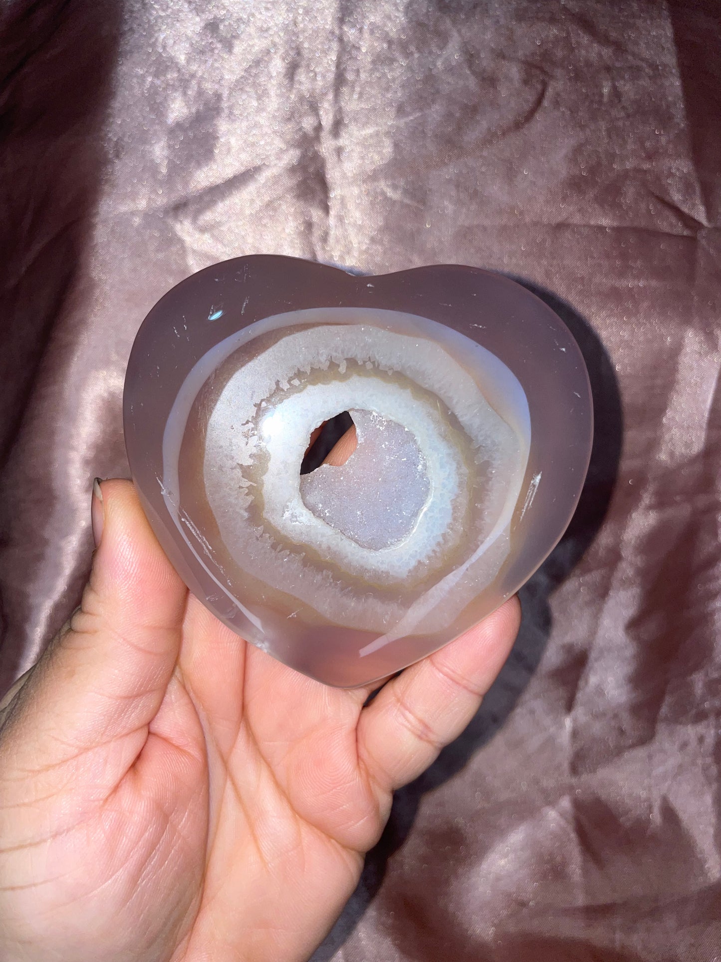 Druzy Agate Heart