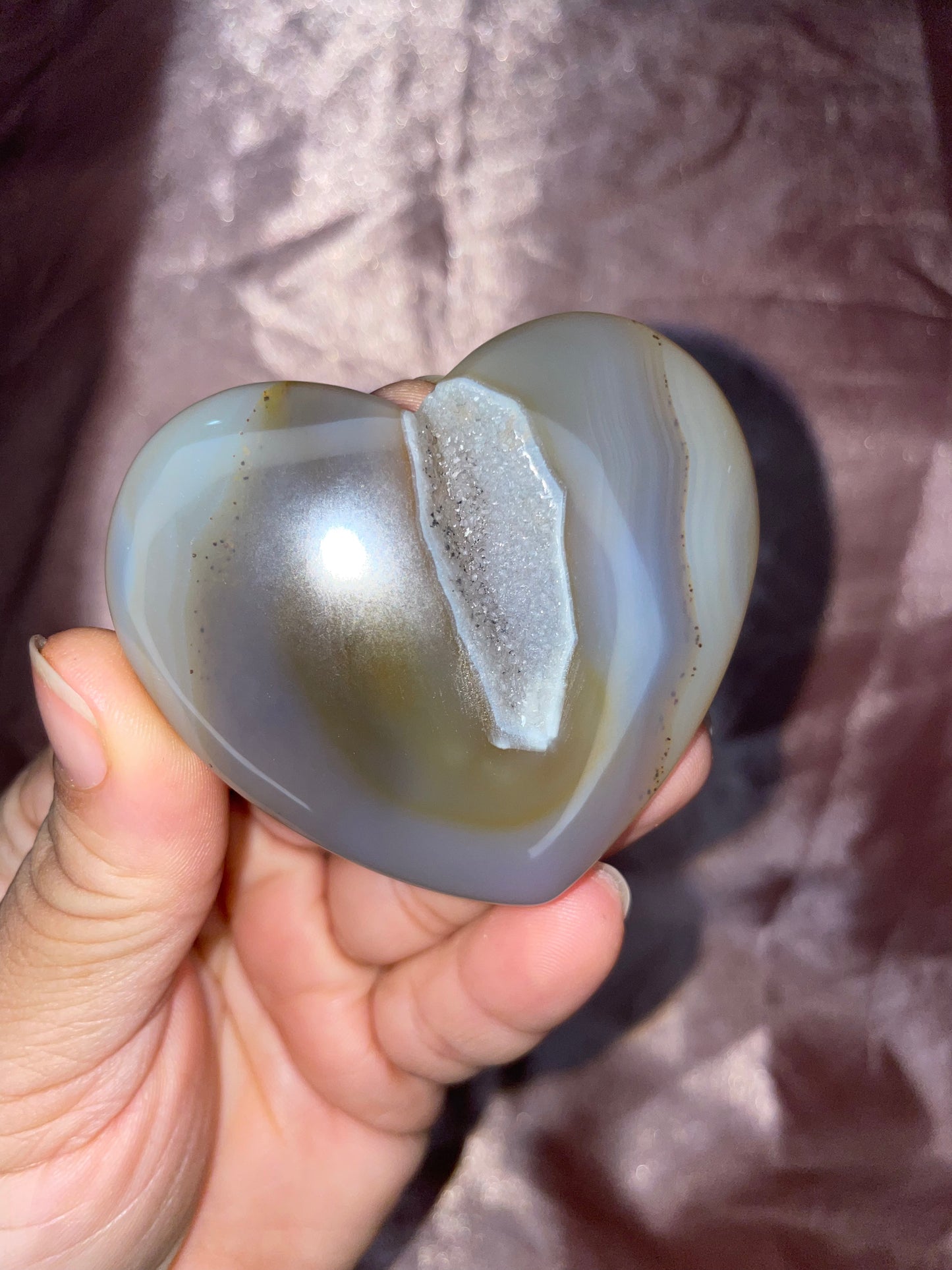 Medium Druzy Agate Hearts