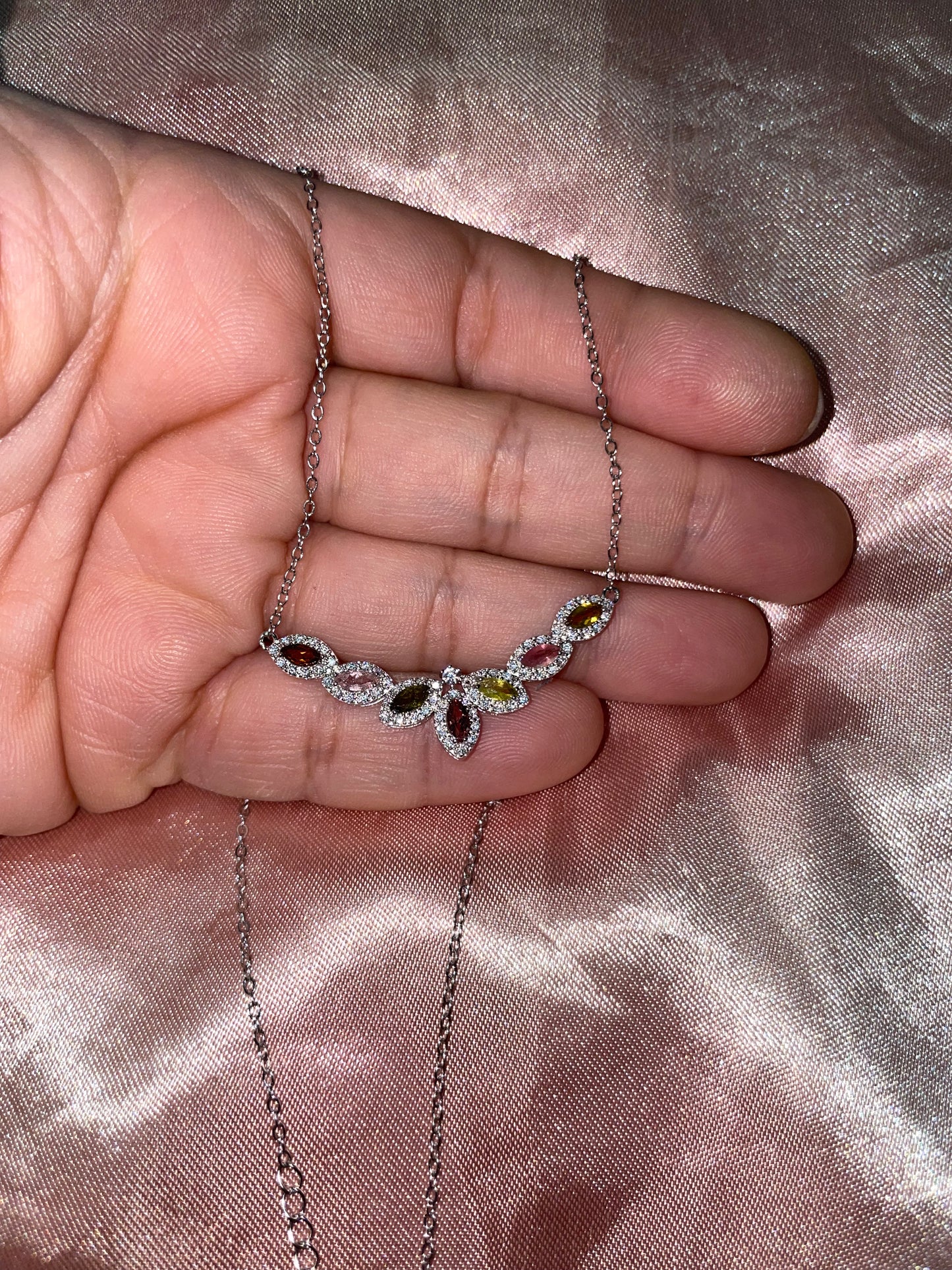Stunning tourmaline s925 necklace
