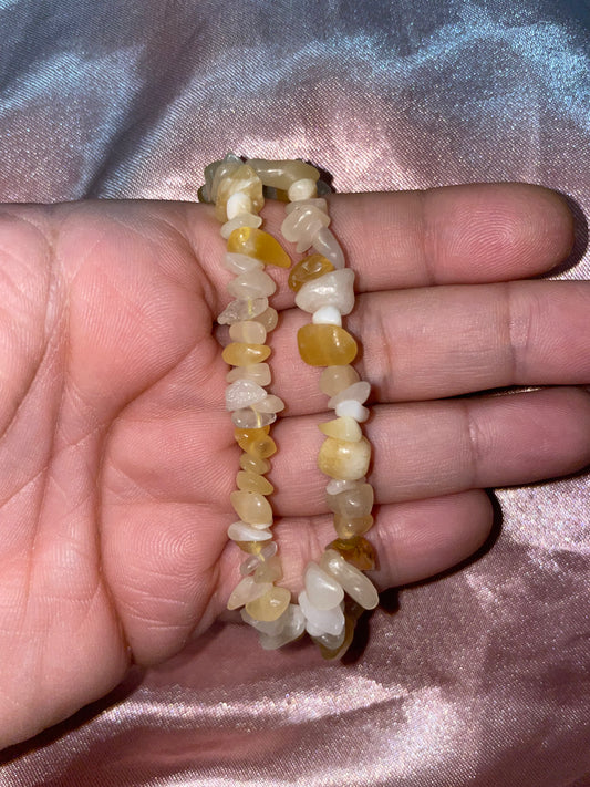 Orange calcite bracelets