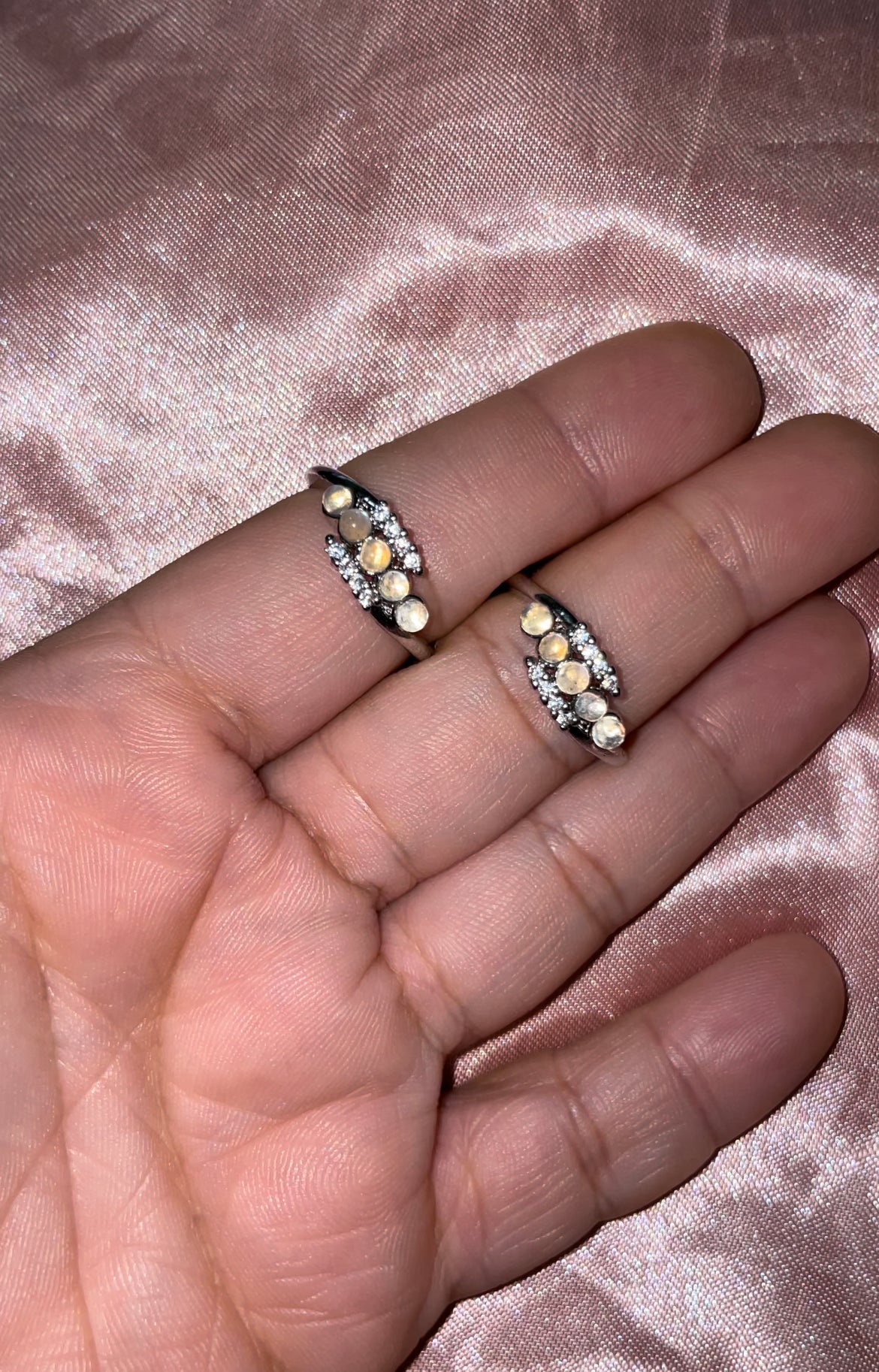 Super flashy Labradorite rings
