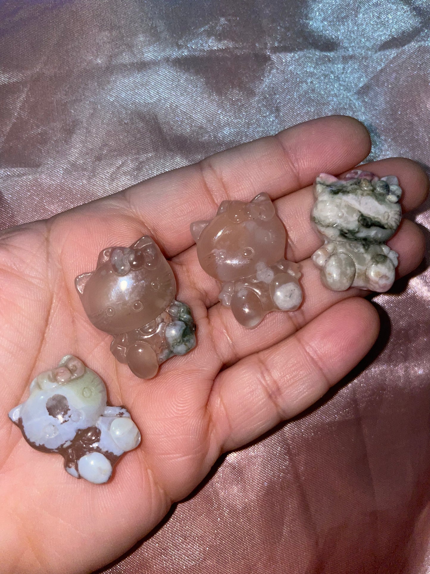 Flower agate & rhodonite hello K