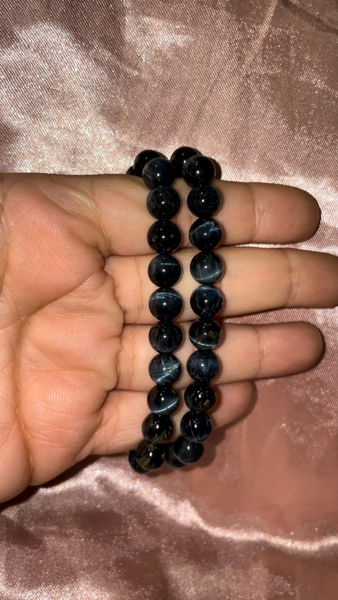 Blue tiger’s eye bracelets