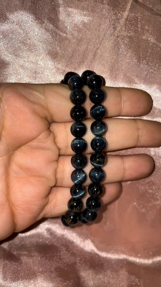 Blue tiger’s eye bracelets