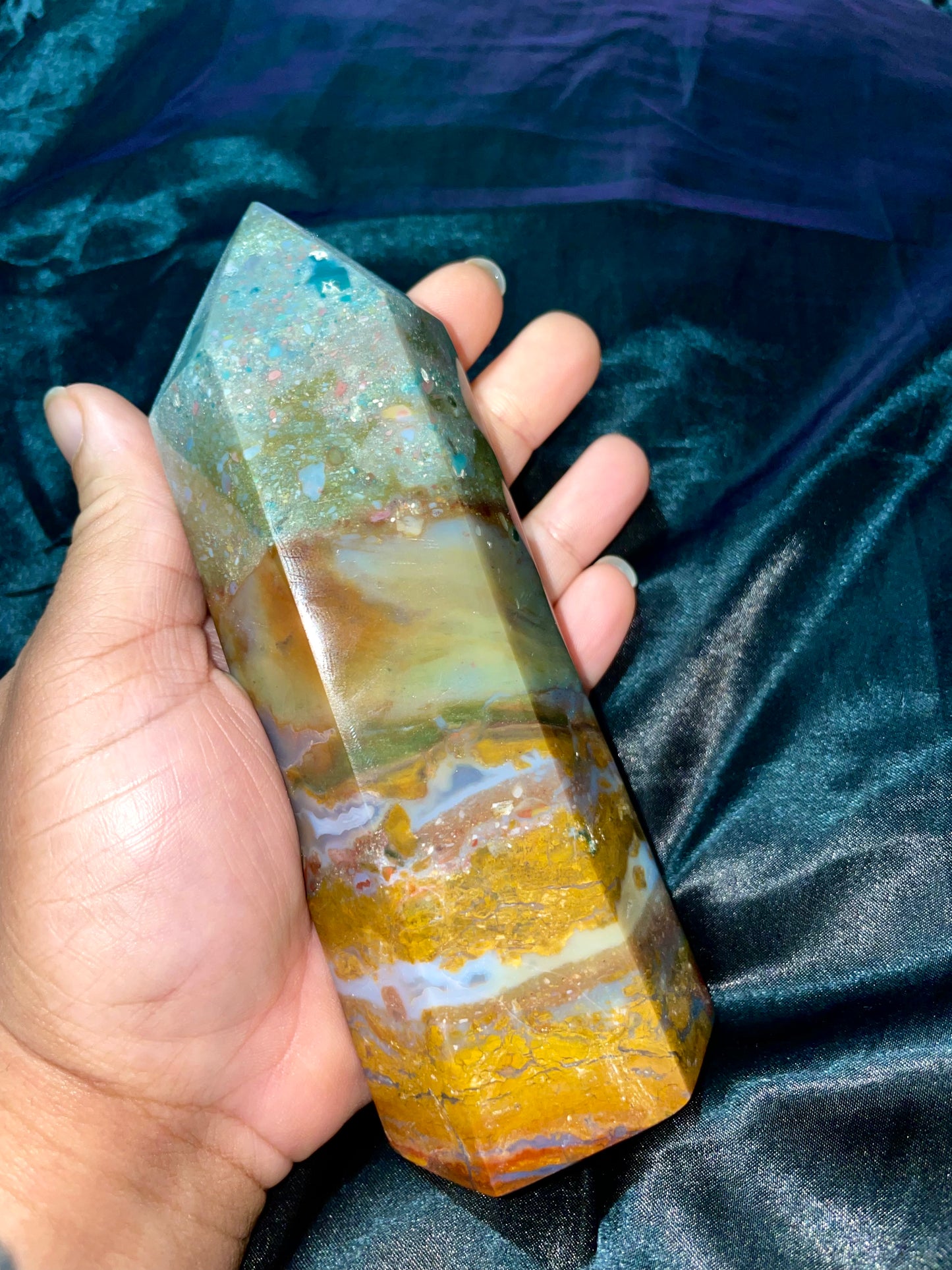 Gorgeous ocean jasper tower