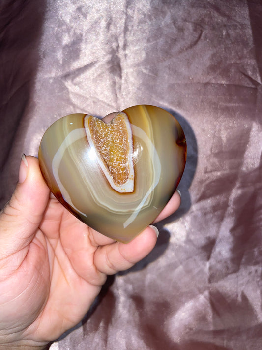 Druzy Carnelian Heart